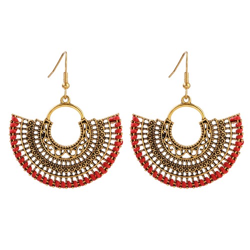 Mujeres Boho Patrón Retro Puño Ahuecado Elegante Gancho Pendientes Joyería Regalo - Imagen 58 de 140
