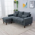 L Shaped Couch sectional Sofa Fabric Sofa Small Sofa Convertible Sofa for Small
