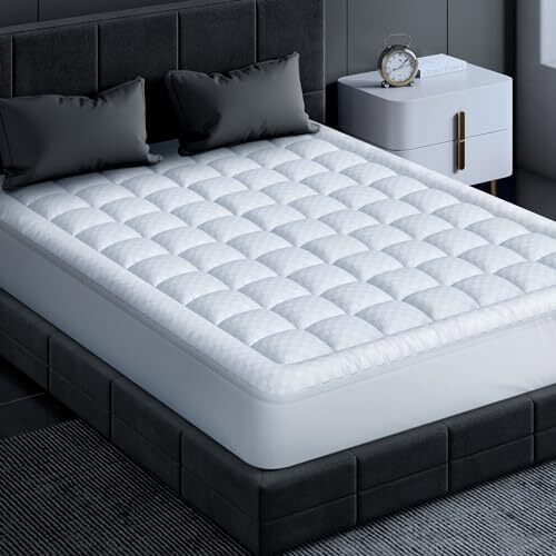 Memory Foam Mattress Pad Queen for Pressure Relief, Strong-Support & Ultra-Co...