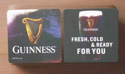 GUINNESS Ireland  (DRINKIQ.com) '' Fresh, Cold & Ready for you'' -  Bierdeckel NEU