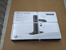 KOHLER Rubicon Battery Touchless Single Hole Bathroom Faucet in Matte Black