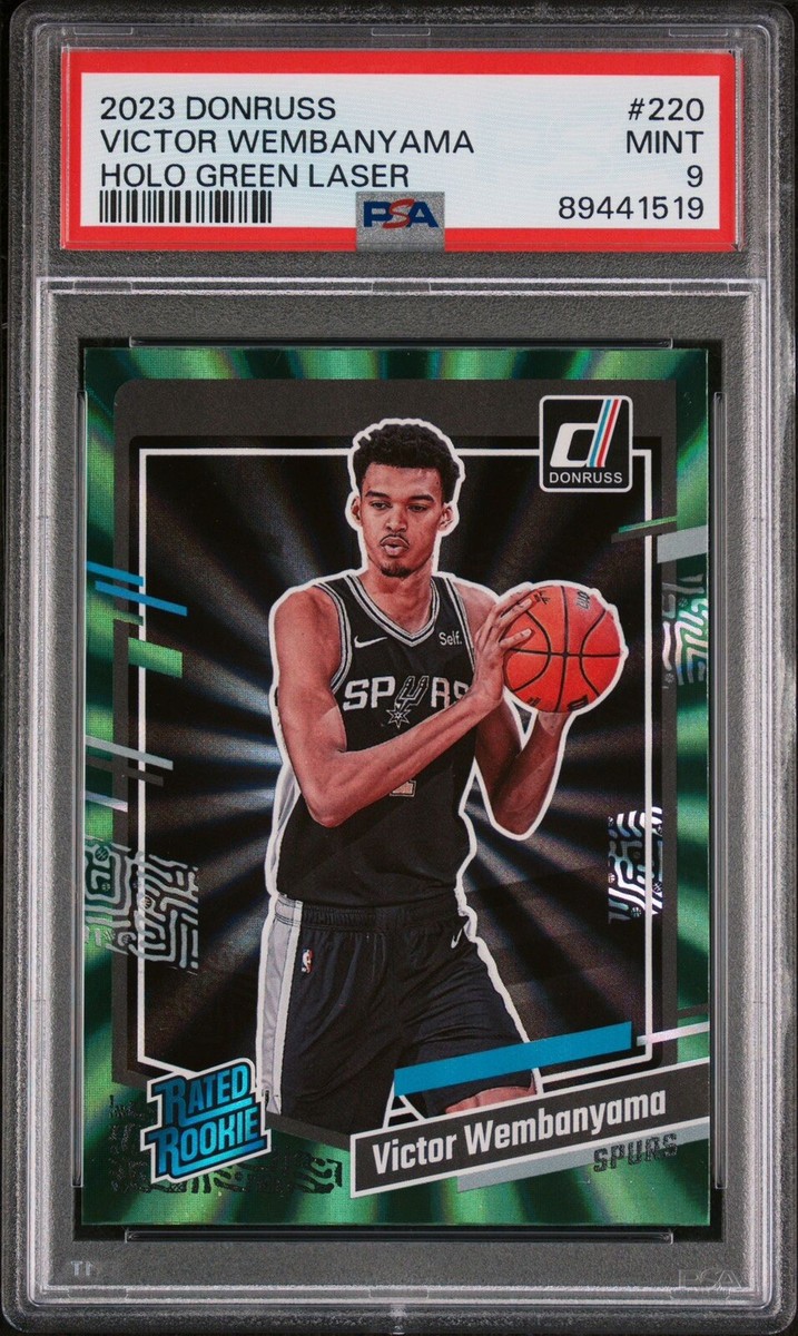 2023 Panini Donruss Spurs Victor Wembanyama Green Holo Laser