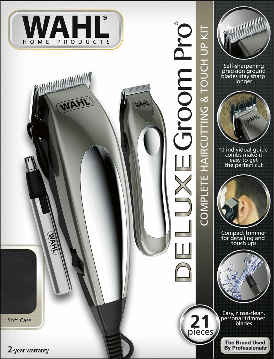 Wahl 79305-3608 Deluxe Groom Pro 21 Pieces Haircutting Clipper
