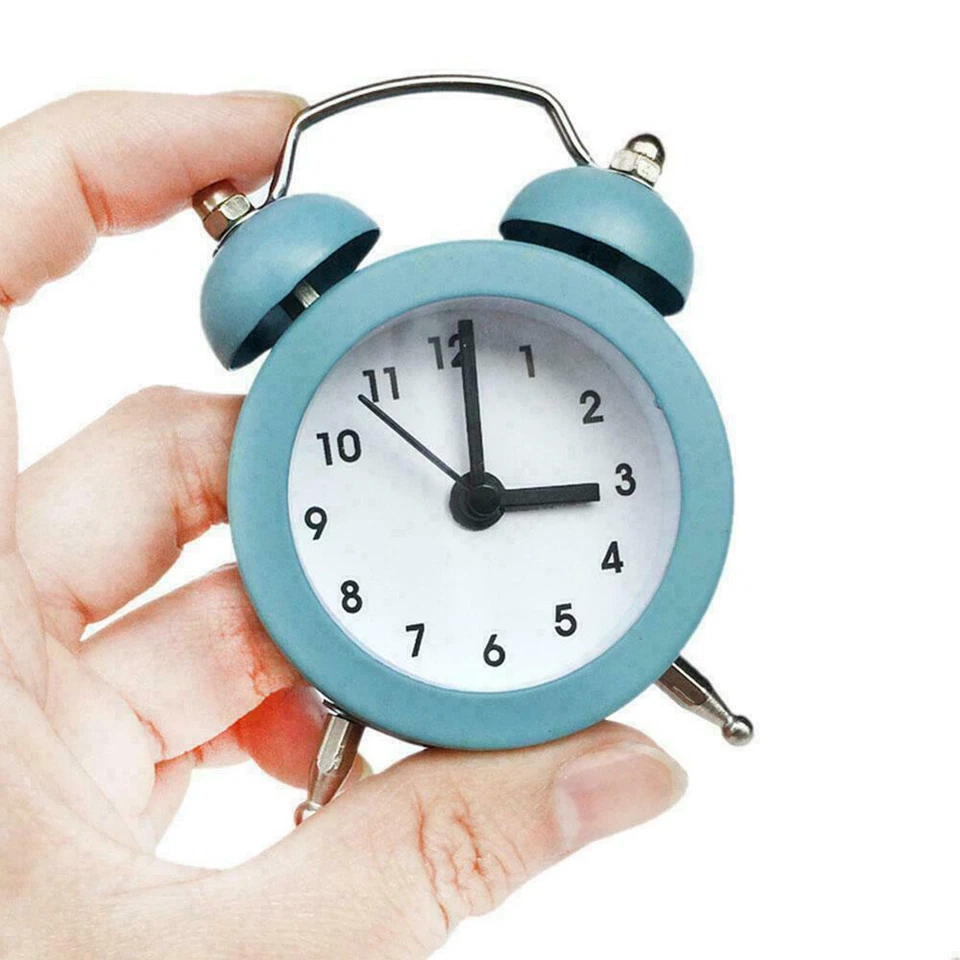 Retro Analog Wecker, Doppelglockenwecker Tragbar Reisewecker Mini Lauter Alarm - Bild 4 von 4