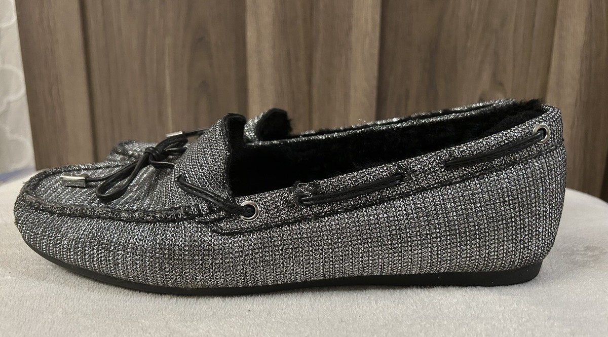 Michael Kors Silver Sequin Slip On Sneakers Loafers Size 9 Michael Kors Silver Solid Athletic Shoes for Women | eBay main image 4