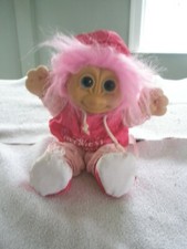 RUSS Troll WORLDS GREATEST GRANDMA in jogging outfit w/ pink hair 9" plush