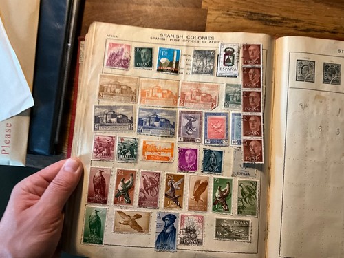 World Stamp Album very old triumph album 1800s on Qv 1d black black MX #1 - 第 10/24 張圖片