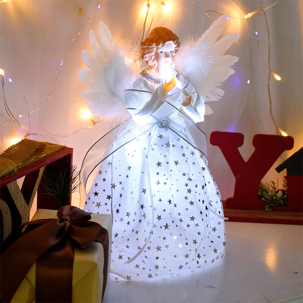 Christmas Tree Topper Angel with Light Xmas Tree Top Ornament (Star Skirt Angel) eBay