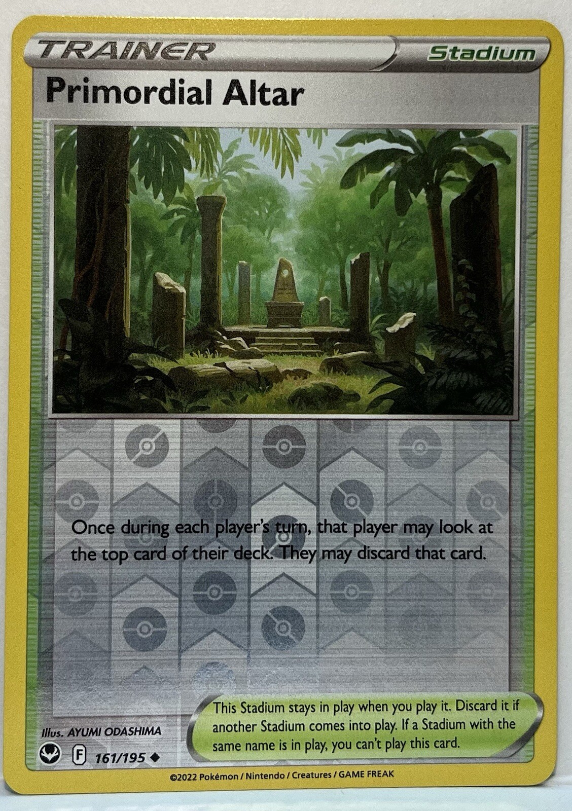 Primordial Altar 161/195 Pokemon TCG Sword & Shield  Silver Tempest Reverse Holo