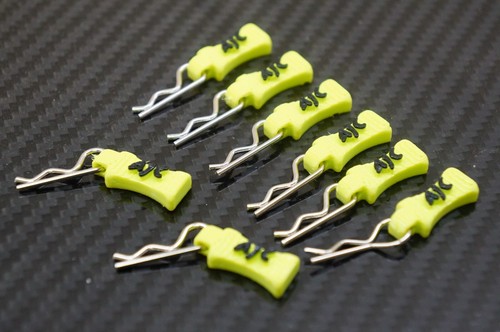 AJC Rubber Body Pull Tabs + Silver Clips for 1/10 RC Car Traxxas, NPRC, Crawler - Picture 2 of 8