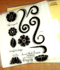 CTMH C1447 CAREFREE FLOWERS, SWIRLS, know that I care, Enjoy, life is good