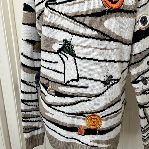 NEW Blizzard Bay Pullover Long Sleeve Embroidered Halloween Sweater Mens Sz Med - Picture 9 of 14
