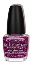 LA COLORS 445 Glistening Purple Color Craze Nail Polish Sparkling Magenta Look