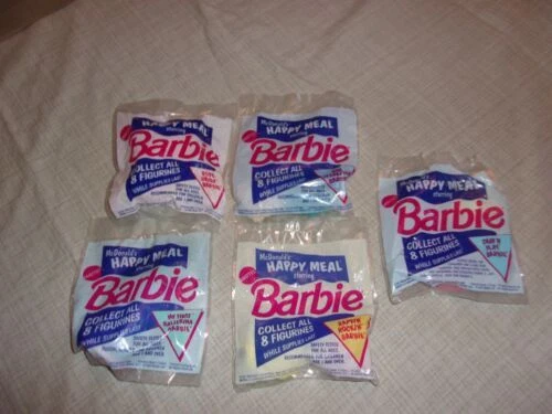 Para coleccionistas y aficionados Barbie McDonald's Juguetes Promocionales de comida rápida y cereales
