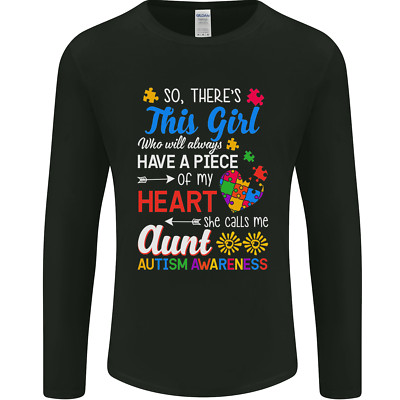She Calls Me Aunt Autistic Autism Aunty ASD Herren Langarm T-Shirt