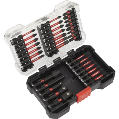 34-teiliges Impact Grade Elektrowerkzeug Bit Set - S2 Stahl Bits - Kunststoff Aufbewahrungskoffer