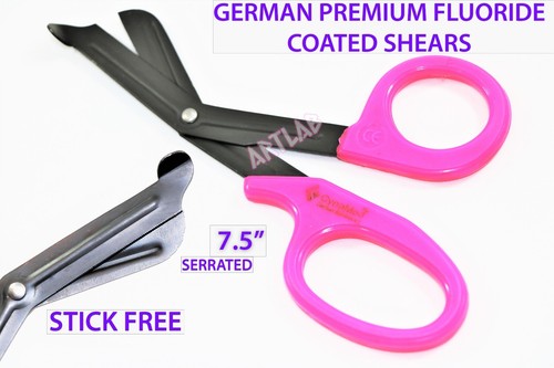 German Heavy Duty 7.5" Trauma Shears - Serrated, Fluoride Coated For EMTs & Paramedics