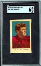 1962 DUTCH GUM CARD CA SET BURT LANCASTER*SGC 6* #49