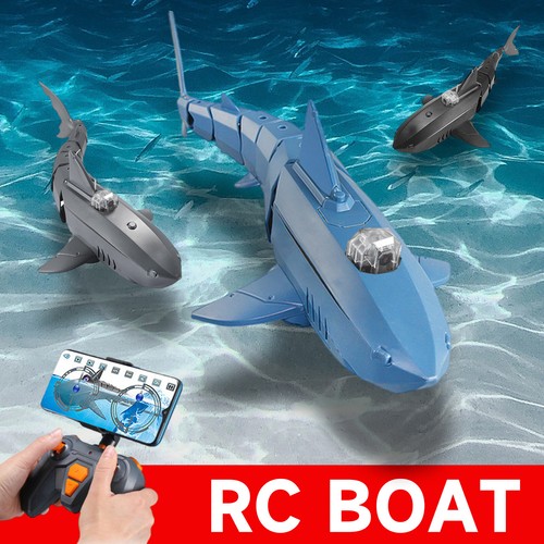 RC Boat camera Remote Control 30W waterproof submarine Electric shark 480PdfZc