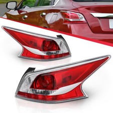 Luces traseras halógenas 2 piezas lámpara de freno lente roja para Nissan Altima 2013-2015 sedán