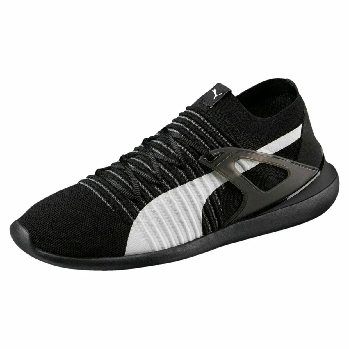 306138 02 Mens PUMA Ferrari Evo Cat Sock Lace Sneakers Black