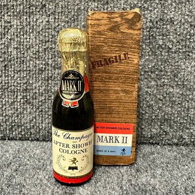 Vintage Mark of a Man After Shower Cologne NOS 1.6 oz champagne bottle Mark II