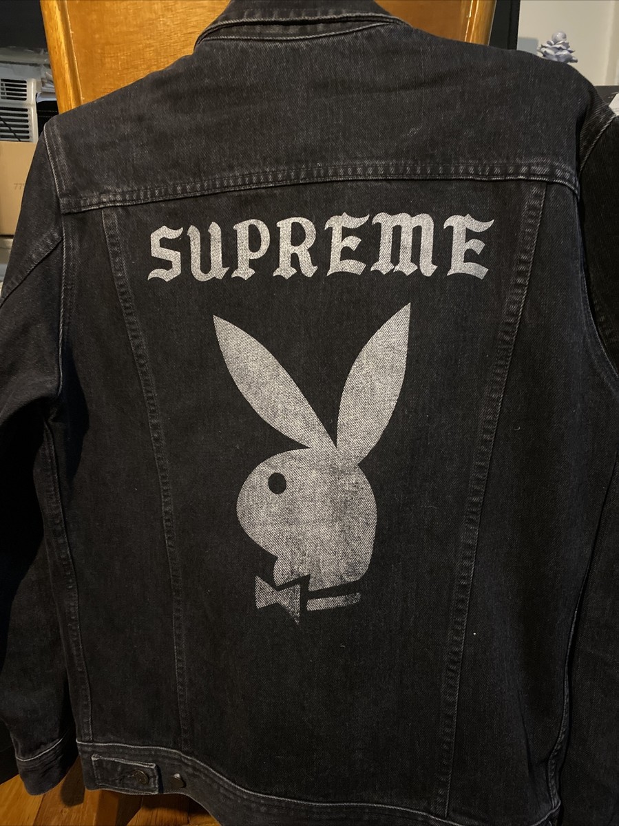 Supreme x Playboy Denim Jacket Black Size Medium S/S 2014 | eBay Supreme x Playboy Denim Jacket Black Size Medium S/S 2014 | eBay