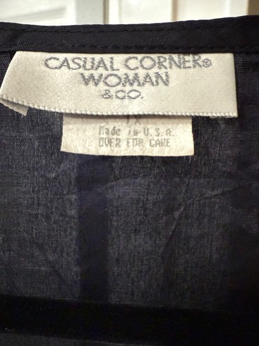 Vintage Casual Corner Woman & Co Cat Print Tapestry Vest 3 Button Sz 1X RARE - Picture 3 of 4