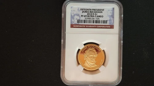 2010-S - James Buchanan One Dollar - NGC PF 69 ULTRA CAMEO