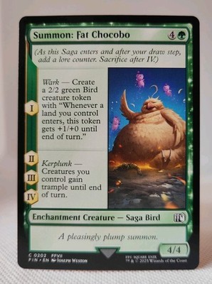 Magic MTG - Summon: Fat Chocobo - Final Fantasy - NMINT #0202