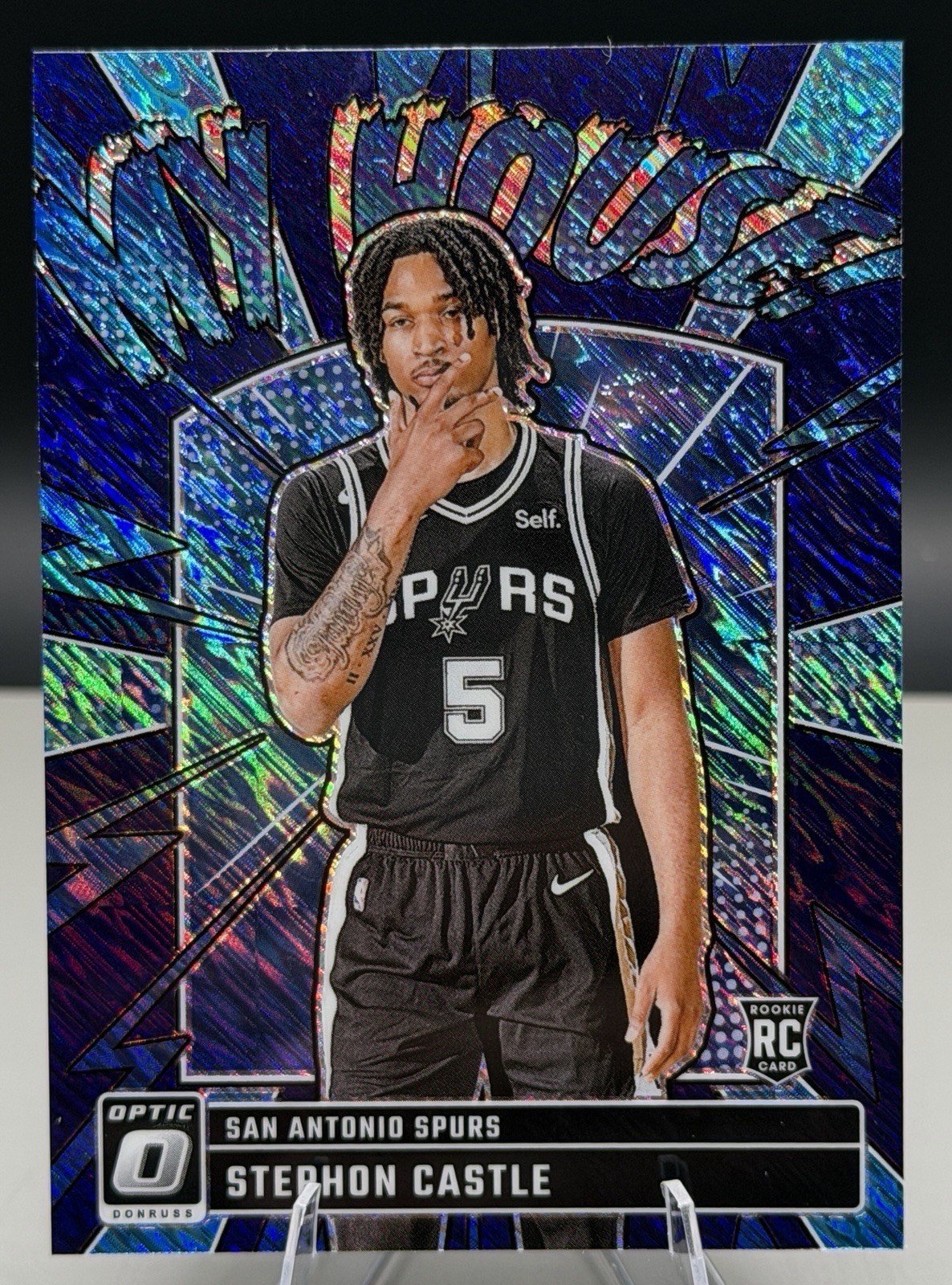 2024-25 Donruss Optic - My House Stephon Castle #16 Purple Shimmer Prizm Spurs!