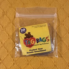 Tag Bags Beanie Babies Tag Protectors 20 Pack, Ages 3 Years  Up, 3-11 Years