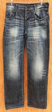 G-STAR 'RAW' - MENS VINTAGE GS01 BLUE STRAIGHT LEG JEANS Size W32 L35