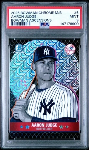 2025 Bowman Chrome Mega Box Aaron Judge Ascensions Mojo #5 PSA 9 Mint