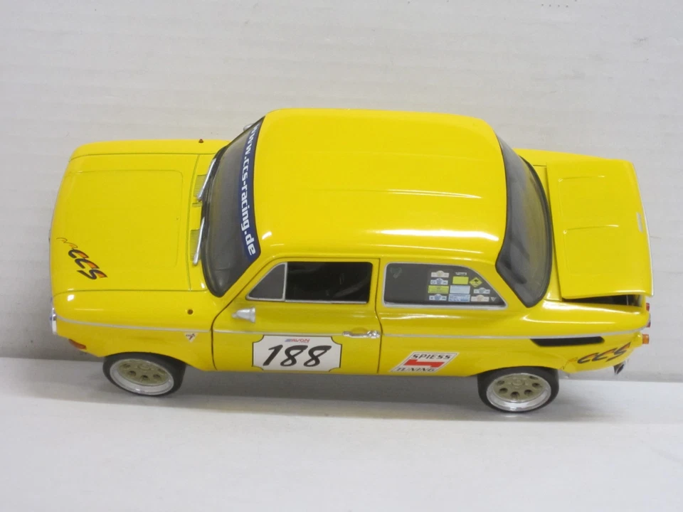 NSU Prinz TT Racing n.188 colore giallo senza scatola Revell 1:18 - Immagine 3 di 4