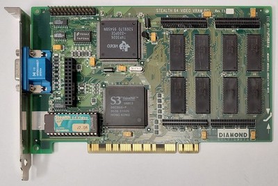 Diamond Stealth 64 Video PCI Graphics Card (S3 Vision968, 86C968, 2MB, Retro, 1996)