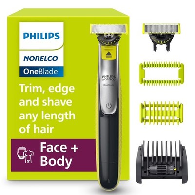 Hybrid Electric and Beard Trimmer for Men with 5-in-1 Stubble Comb and