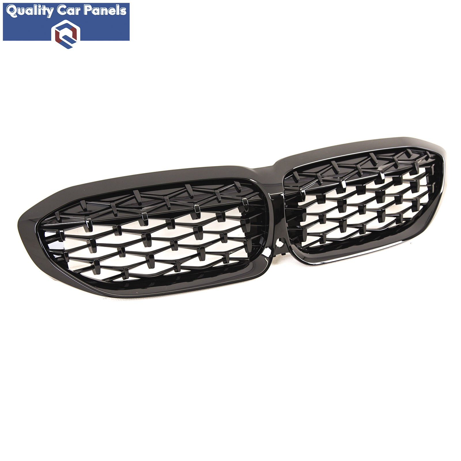 Front Kidney Grilles Gloss Black Fits BMW 3 Series G20 G21 2019-22