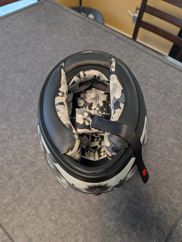 Scorpion Exo-400 Women’s Lilly Floral Graphic Full Face Helmet XS Drawstring Bag - Image 3 of 4