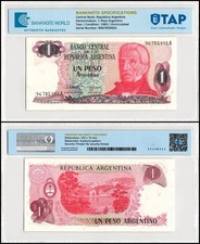 Argentina 1 Peso Argentino, 1983-1984 ND, P-311a.2, UNC, Authenticated