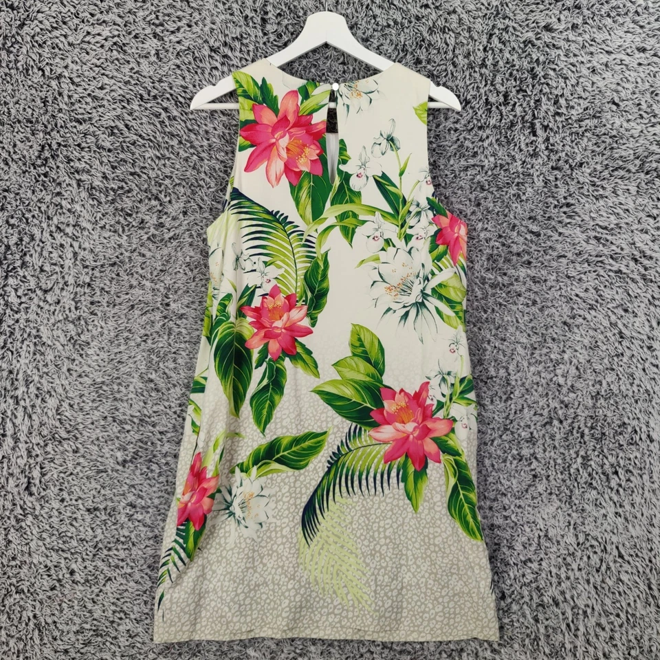 Vestido Tommy Bahama 100 % seda tropical floral sin mangas para mujer grande rodilla resort Foto 2 de 4