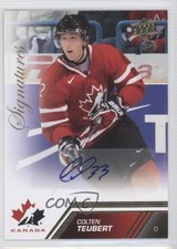 2013 Upper Deck Team Canada Gold Signatures Colten Teubert #34 Auto 1m4