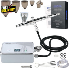 Powerful Cordless Airbrushing System Kit 20 to 36 PSI Portable Rechargeable A..