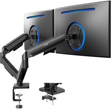Dual Monitor Mechanical Spring Desk Mount Stand  Fits Screens up to 32"