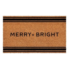 109042436 French Stripe Merry Bright Doormat 24x36 Inch Entrance Welcome Mat