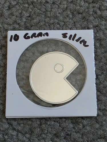 10 Gram .999 Fine Silver Pac Man, Collectible Bullion Round
