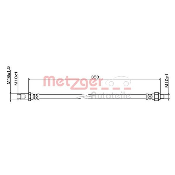 Metzger Bremsschlauch Hinten Innen | 4111495-image