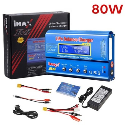 Akku Ladegerät 80W Lipo NiMh Li-Ion Balance Discharger RC