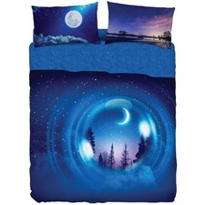 Completo letto copriletto con balza applicata MATRIMONIALE Bassetti EXTRA artico