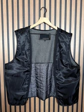 Wilsons Leather Vest XL Mens Black Wool Blend Synthetic Lining Thinsulate